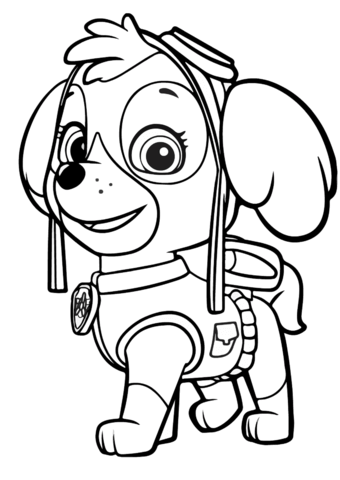 Paw Patrol Skye Coloring Page